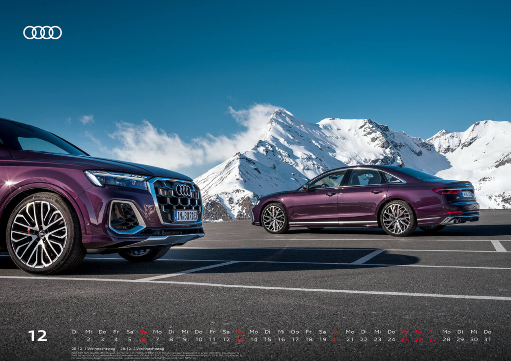 Audi Kalender 2026 - DIN A2 - Dezember