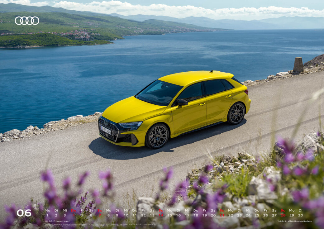 Audi Kalender 2026 - DIN A2 - Juni
