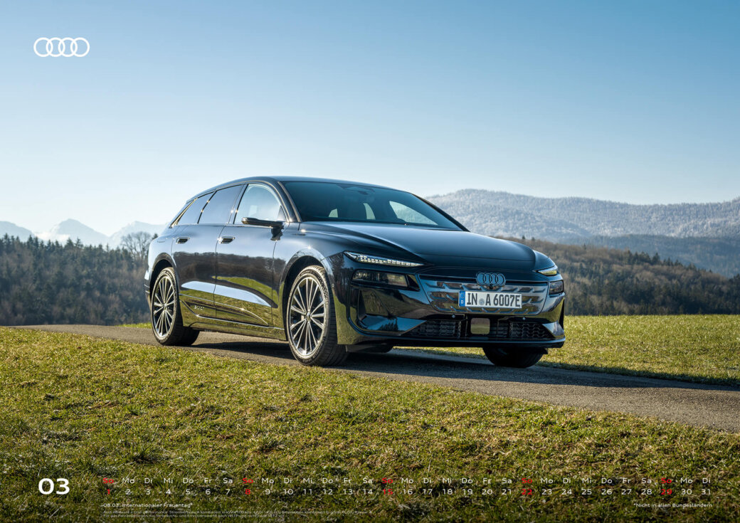 Audi Kalender 2026 - DIN A2 - März