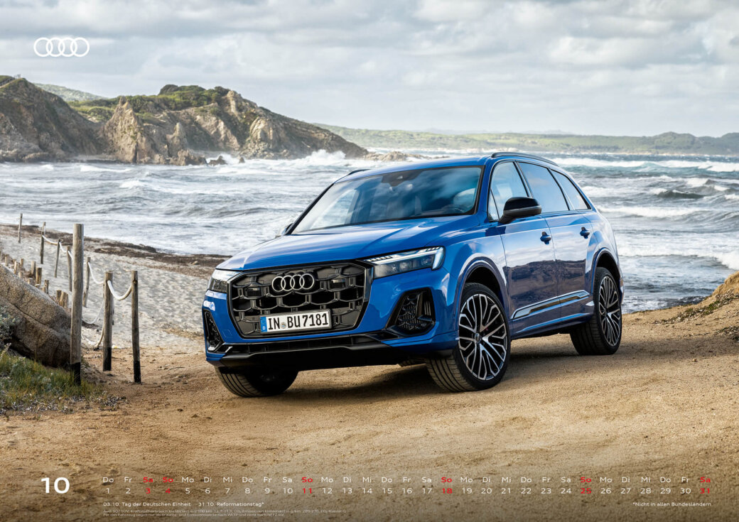 Audi Kalender 2026 - DIN A2 - Oktober
