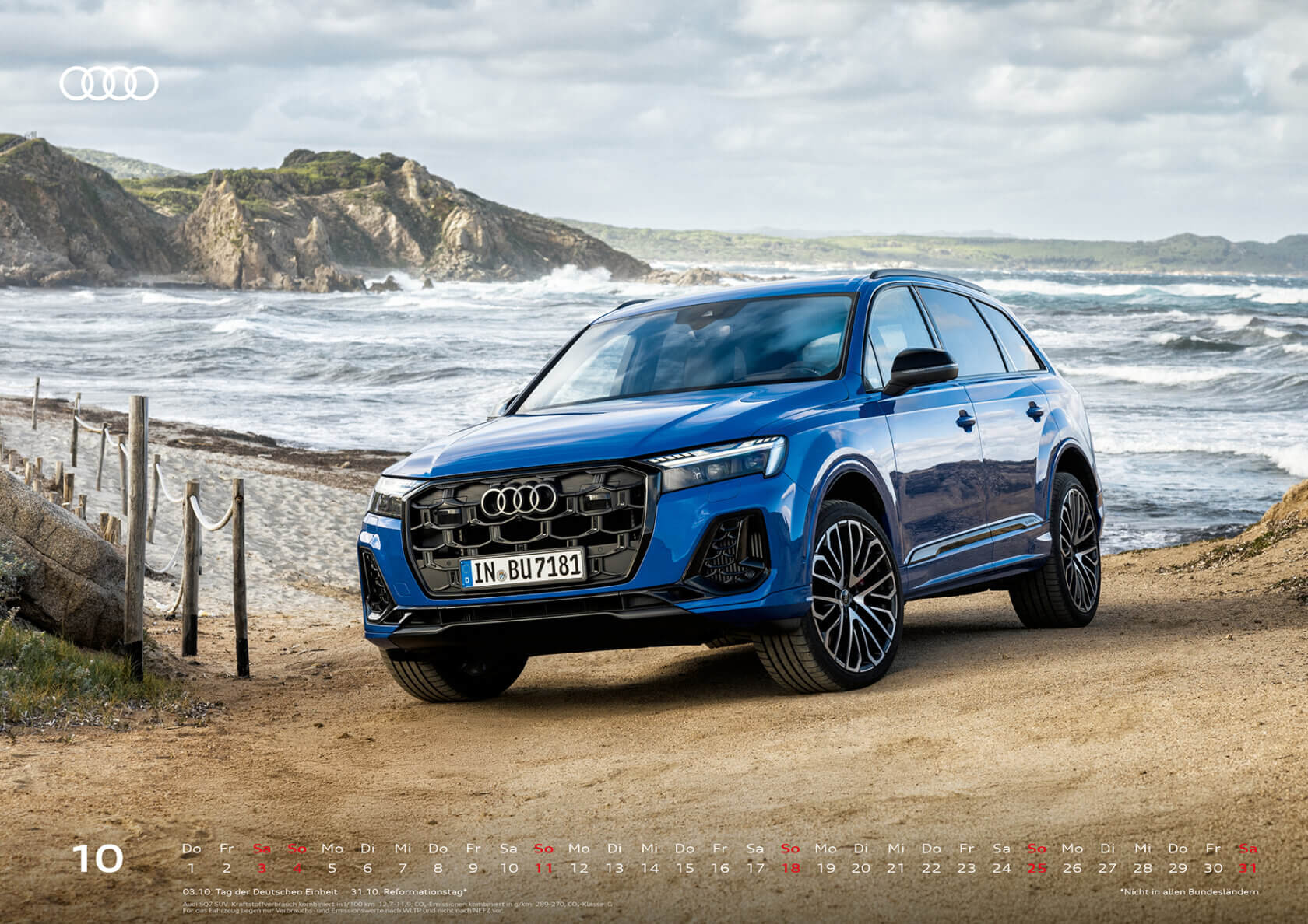 Audi Kalender 2026 - DIN A2 - Oktober