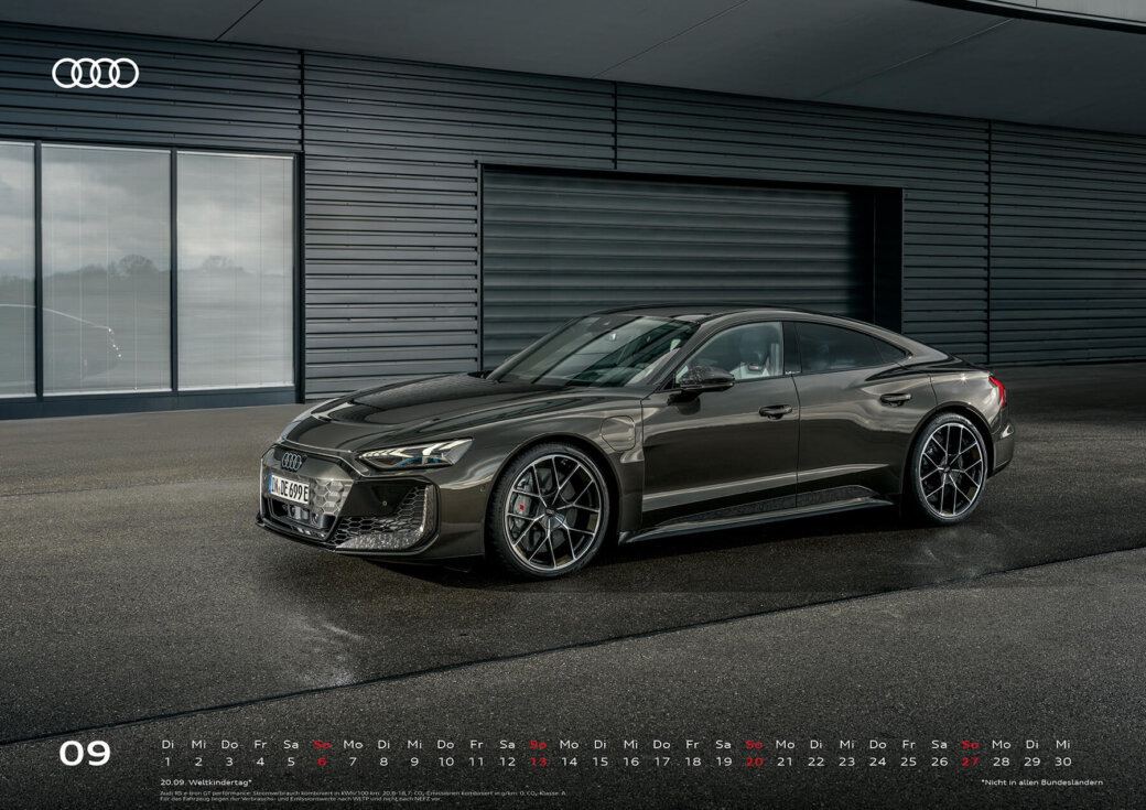 Audi Kalender 2026 - DIN A2 - September