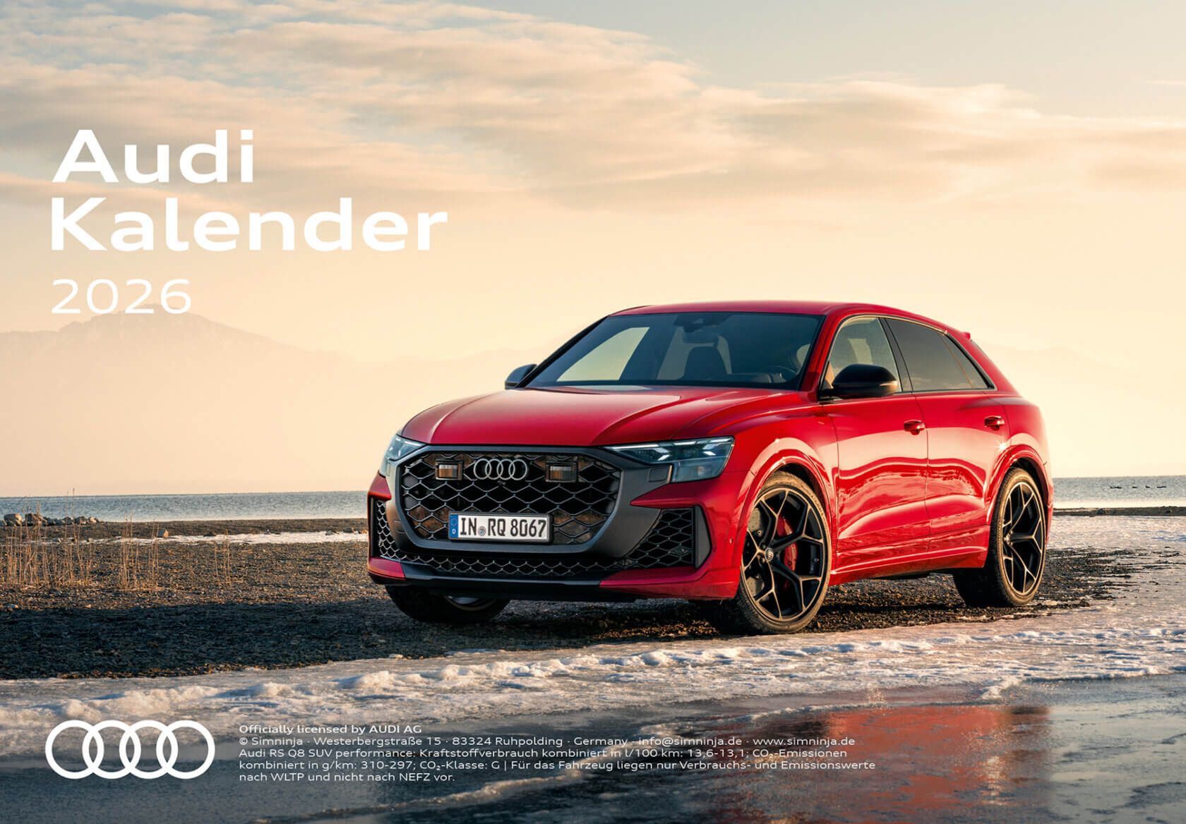 Audi Tischkalender 2026, DIN A5 Cover