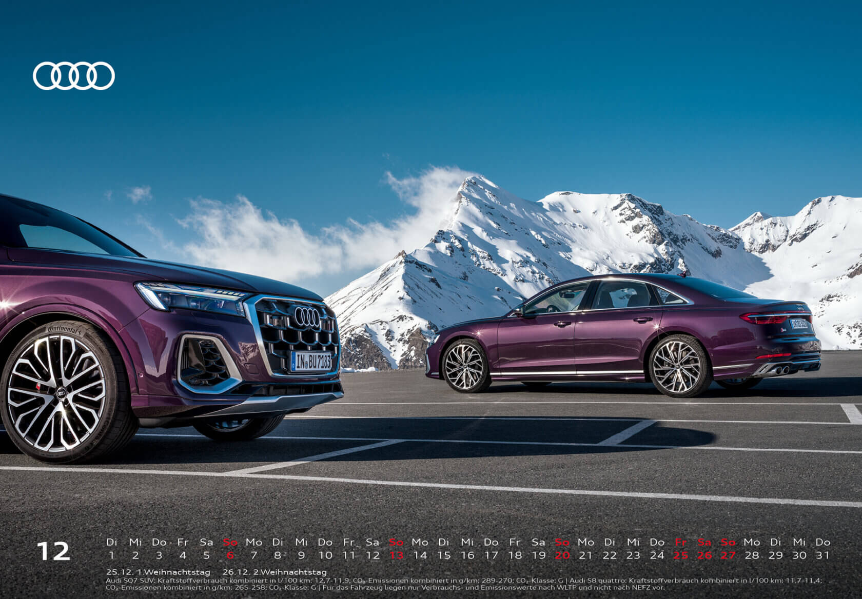 Audi Tischkalender 2026, Dezember