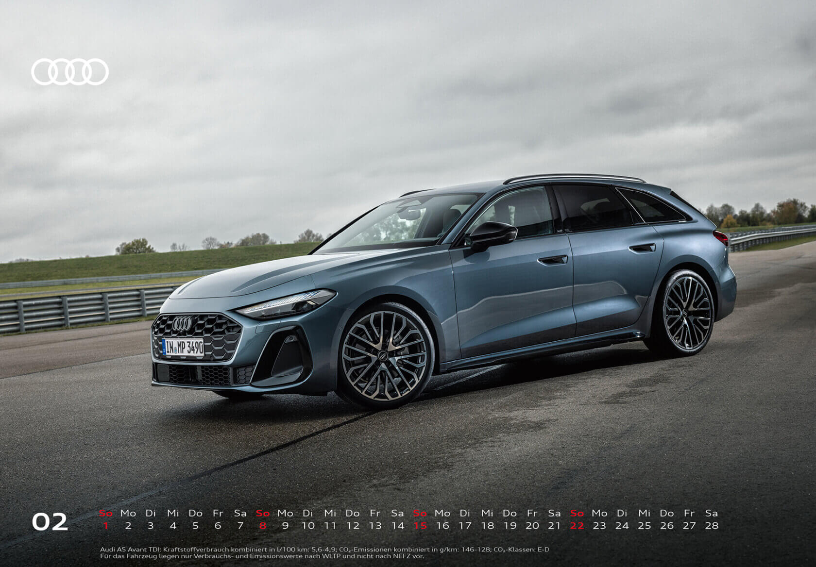 Audi Tischkalender 2026, Februar