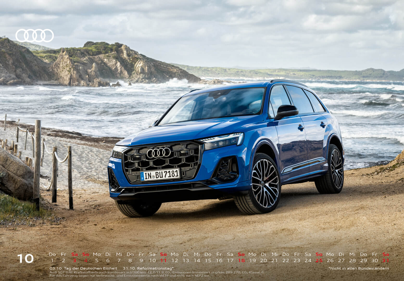 Audi Tischkalender 2026, Oktober