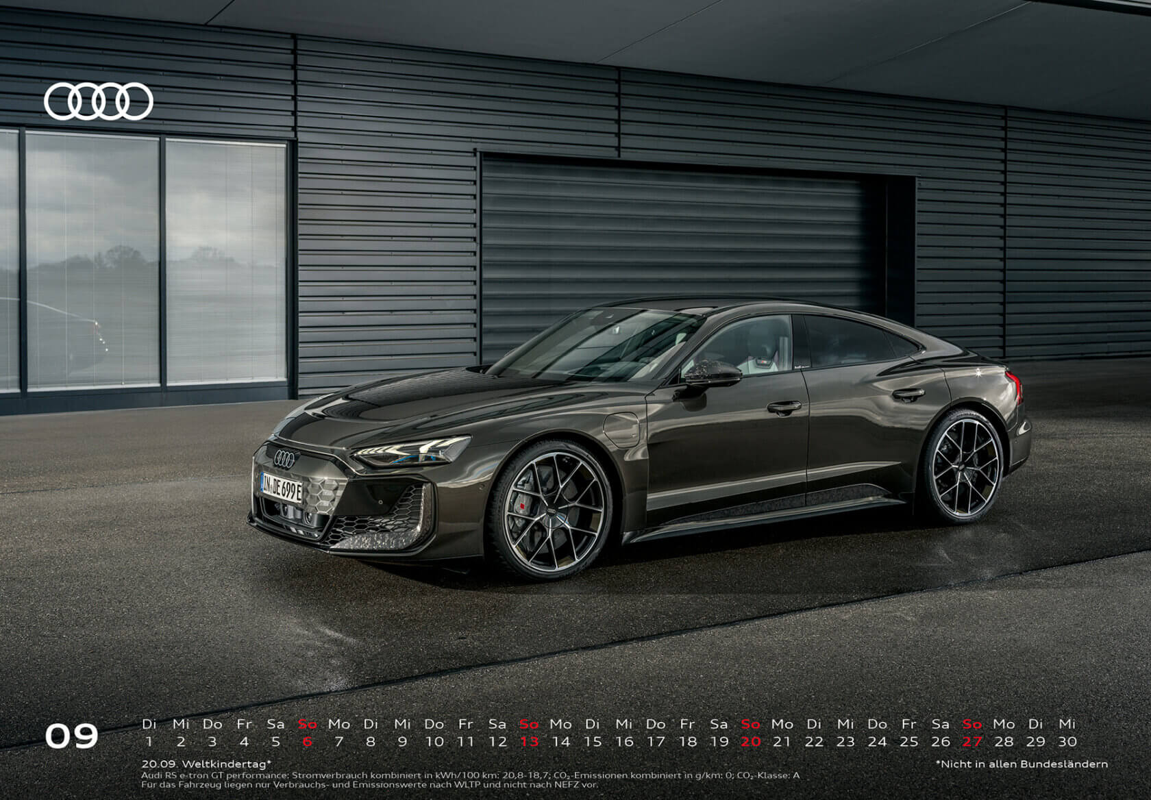 Audi Tischkalender 2026, September