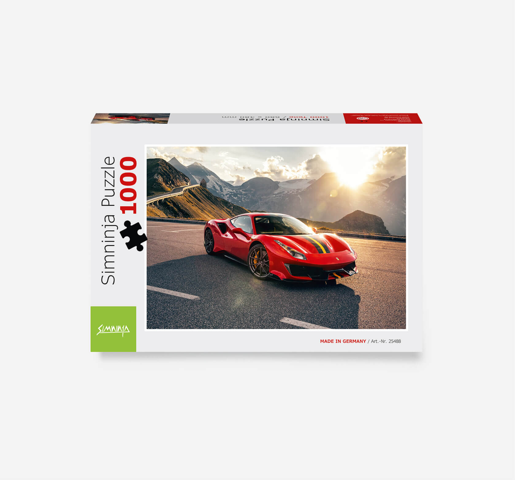 Puzzle 1000 Teile, Motive: Ferrari 488 Pista