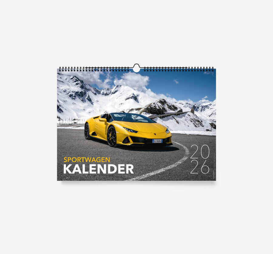 Sportwagen Kalender 2026 - DIN A3
