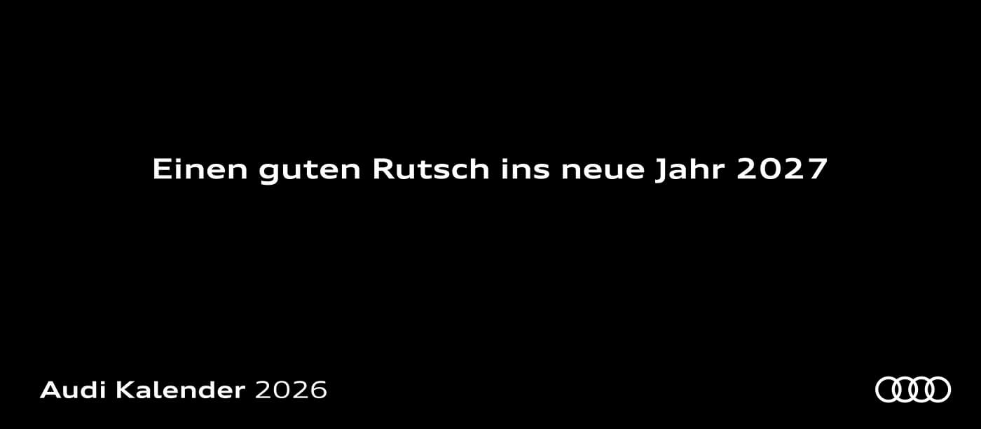 Audi Tischplaner 2026, Rückseite
