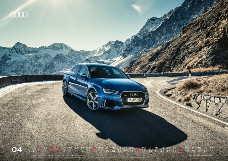 Audi Kalender 2021 - DIN A2 / Audi RS3 Limousine