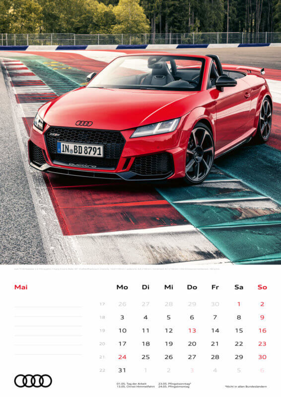 Audi Kalender 2021 - DIN A3 / Audi TTRS Roadster