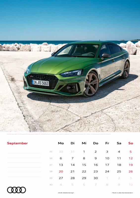 Audi Kalender 2021 - DIN A3 / Audi RS5 Sportback