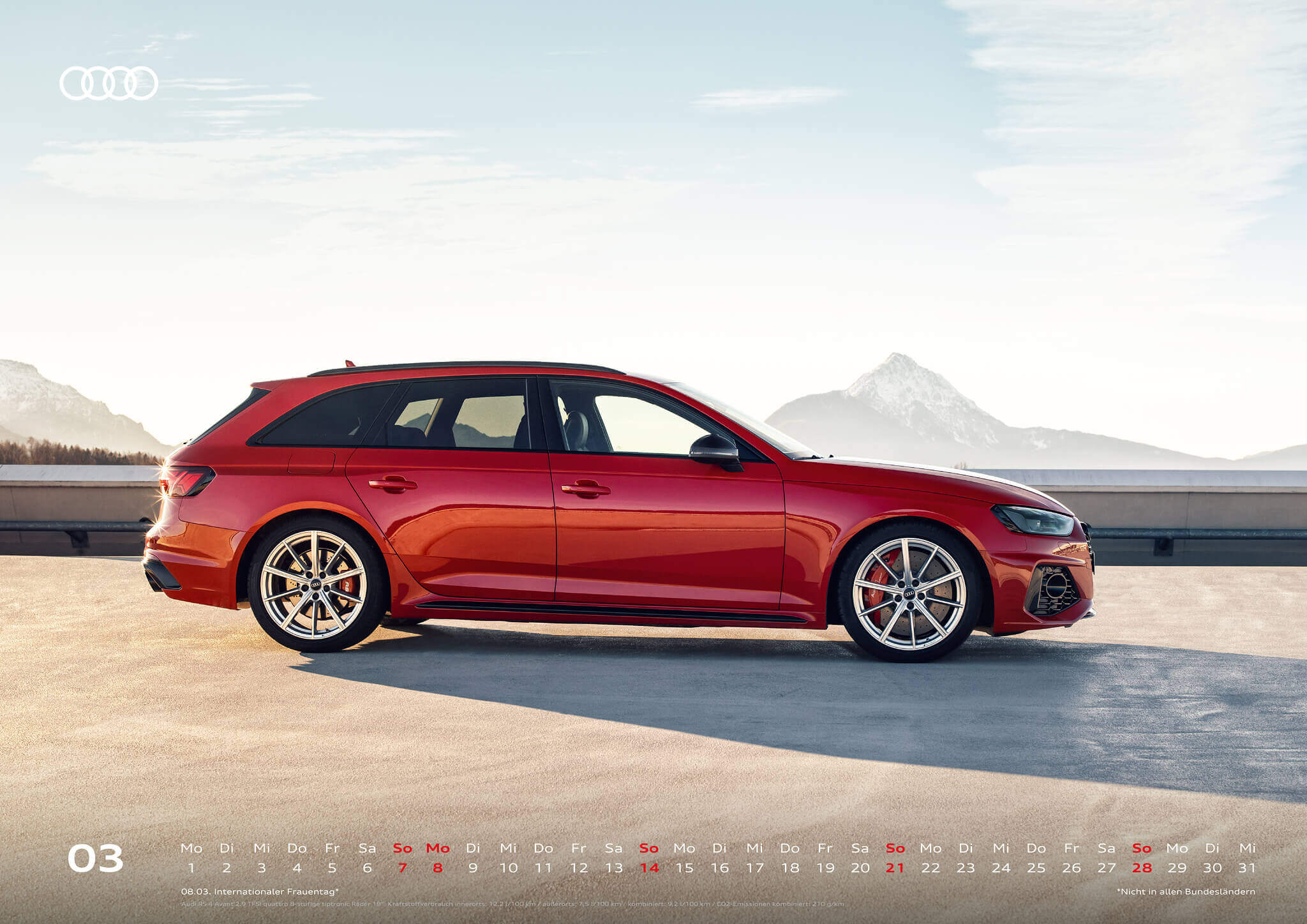 Audi Kalender 2021 - DIN A2 / Audi RS4 Avant