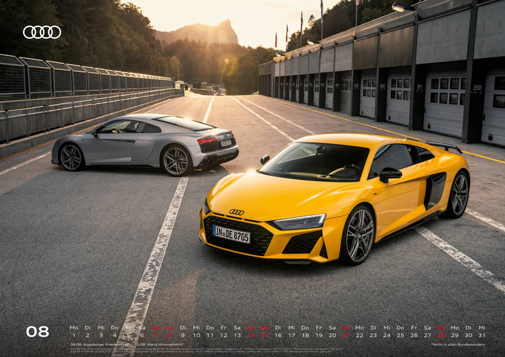 Audi Kalender 2022 A2 August