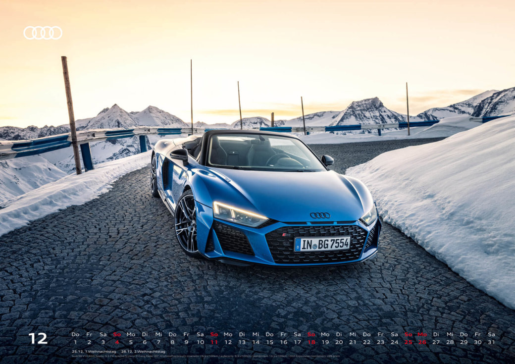 Audi Kalender 2022 XXL R8 Spyder