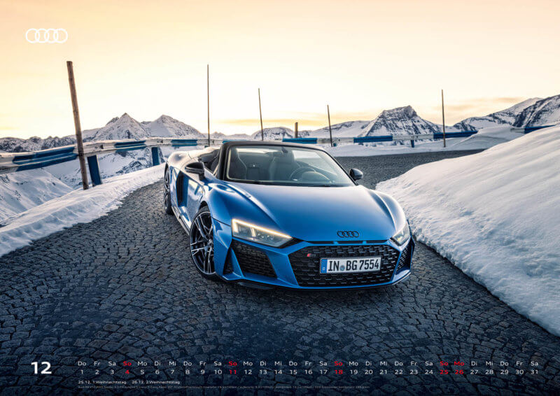 Audi Kalender 2022 XXL R8 Spyder