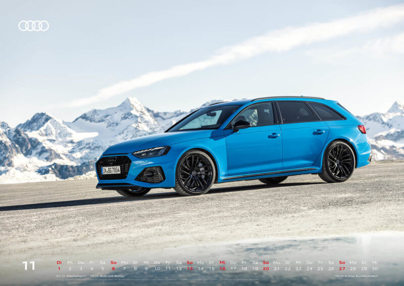 Audi Sport Kalender 2022 A2 November
