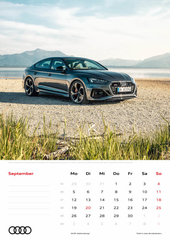 Audi Kalender 2022 A3 September