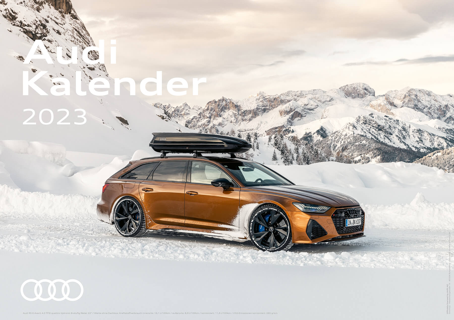 Audi Wandkalender 2023 A2 Cover