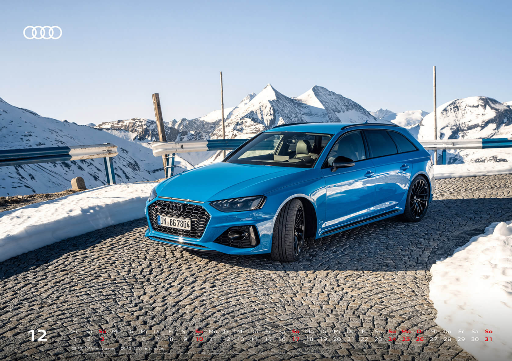 Audi Wandkalender 2023 A2 Dezember
