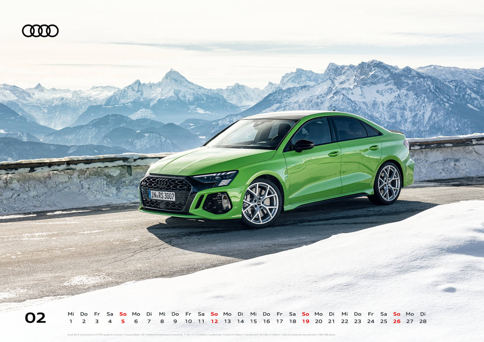Audi Wandkalender 2023 A2 Februar