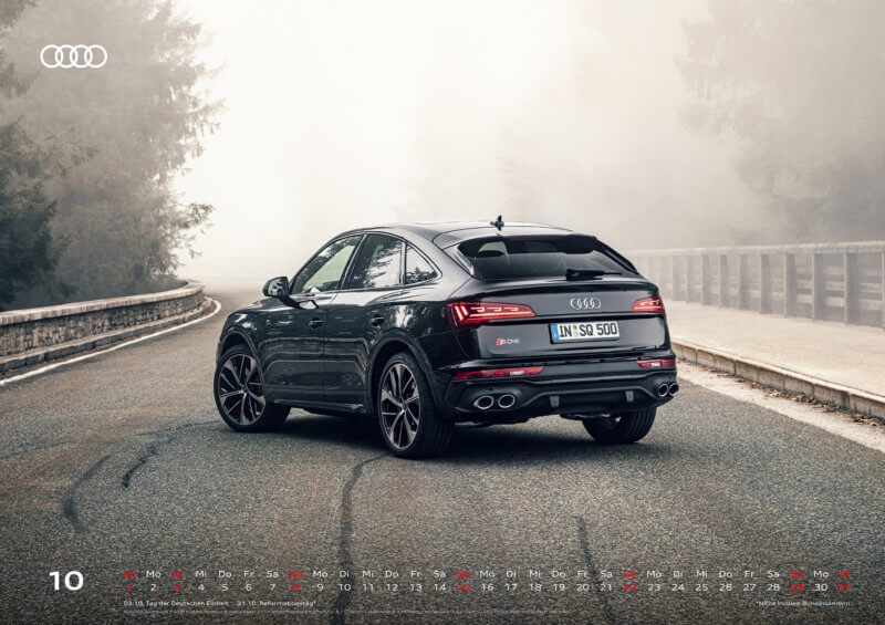 Audi Wandkalender 2023 A2 Oktober