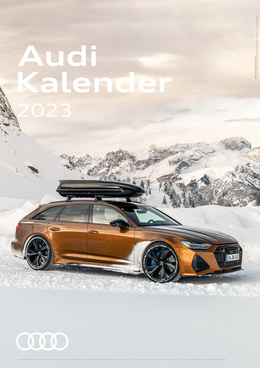 Audi Kalender 2023, DIN A3 - Officially licensed by AUDI AG