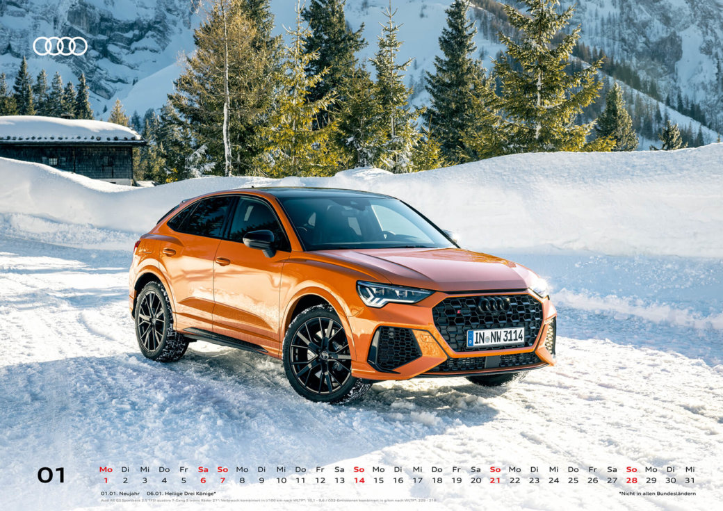 Audi Kalender 2024 DIN A2 - Januar