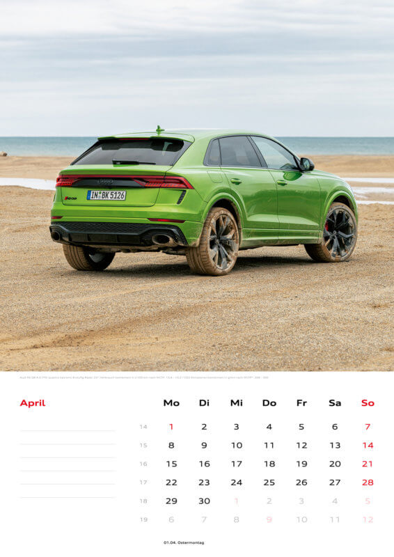 Audi Kalender 2024 DIN A3 - April