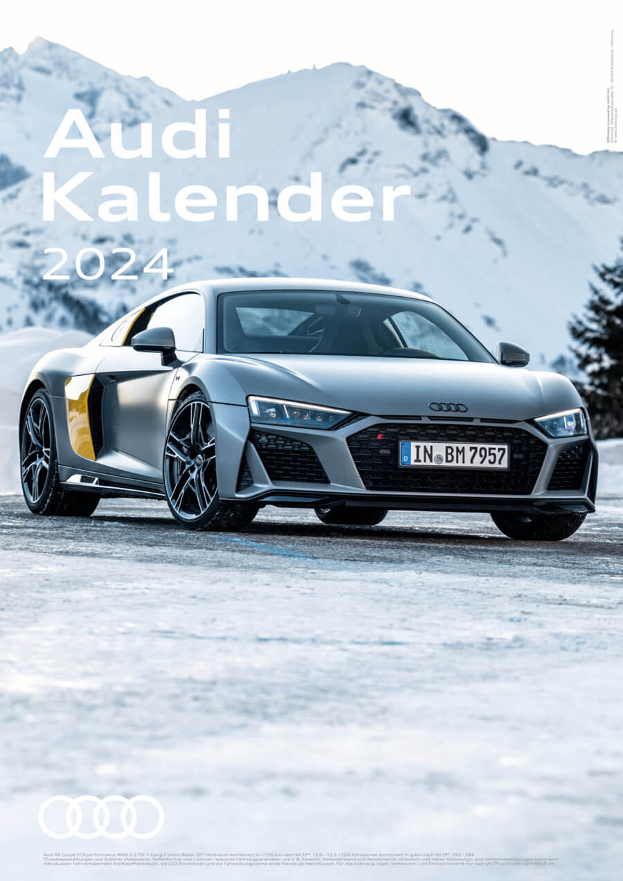 Audi Kalender 2024, DIN A3 Officially licensed by AUDI AG