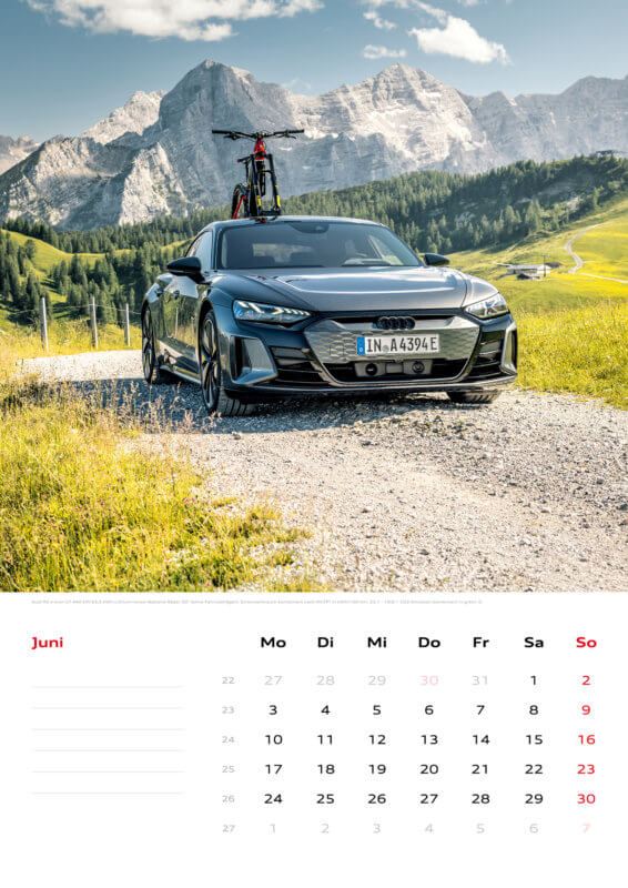 Audi Kalender 2024 DIN A3 - Juni