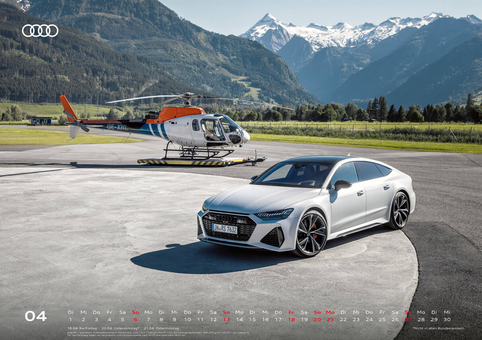 Audi Kalender 2025 DIN A2 - April