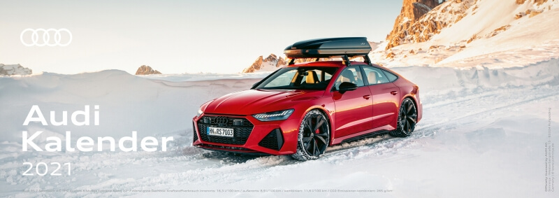 Audi Tischkalender 2021 - DIN A5 lang / Audi RS7 Sportback
