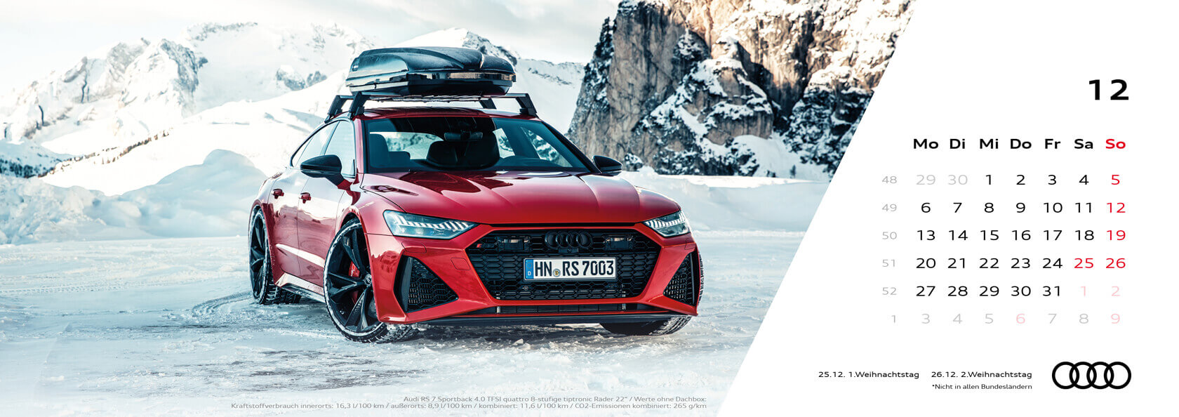 Audi Tischkalender 2021 | Officially licensed by AUDI AG