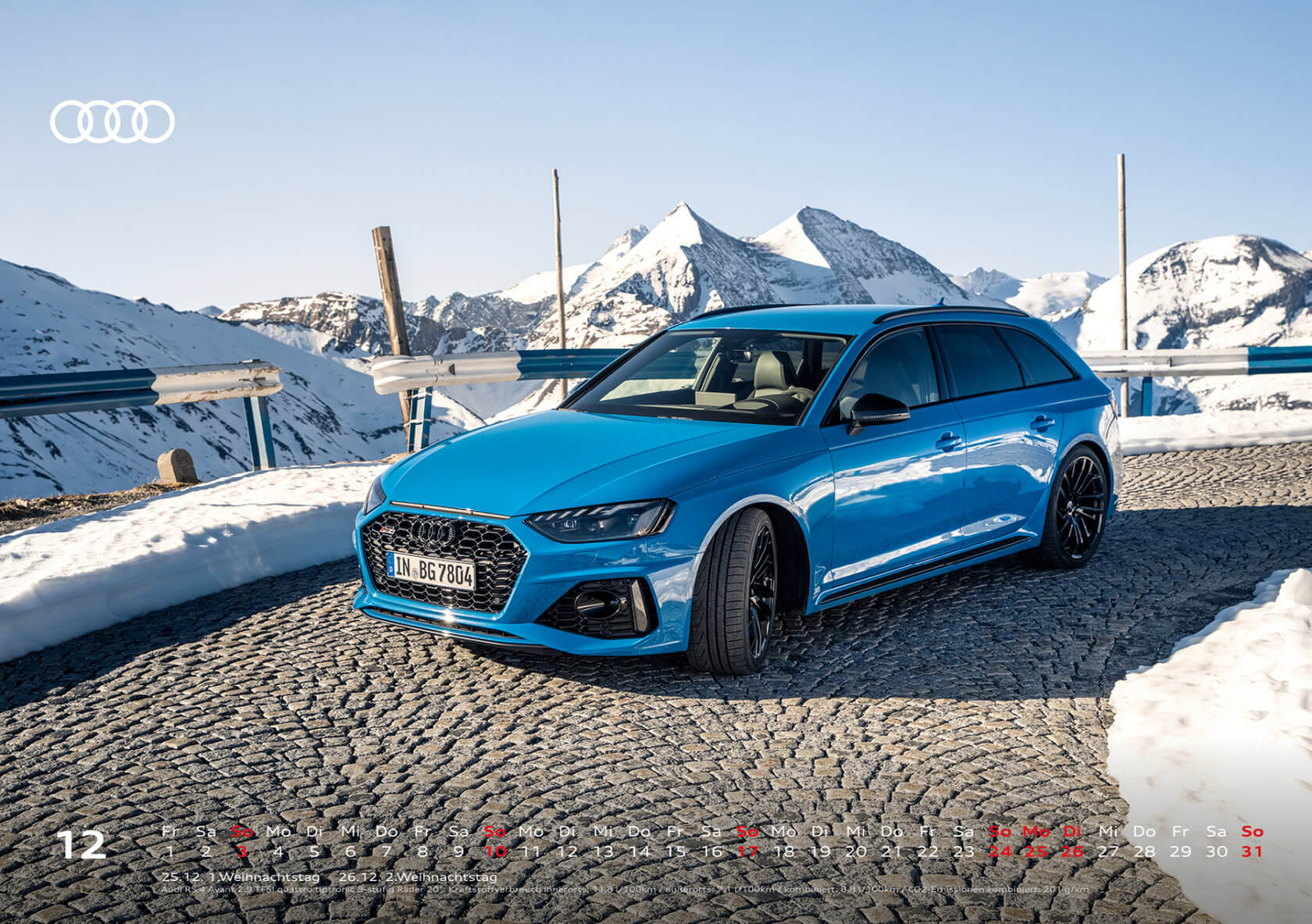 Audi Tischkalender 2023 DIN A5 Dezember