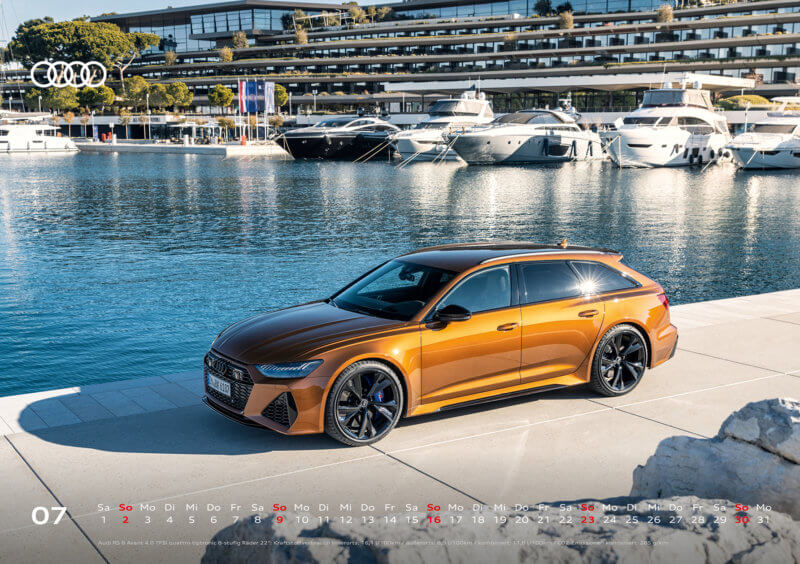 Audi Tischkalender 2023 DIN A5 Juli