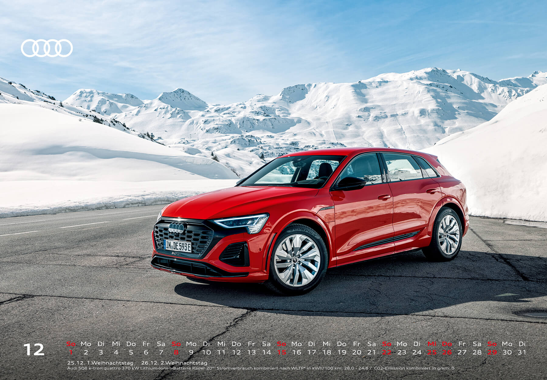Audi Tischkalender 2024 DIN A5 Dezember