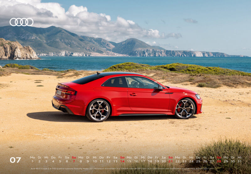 Audi Tischkalender 2024 DIN A5 Juli