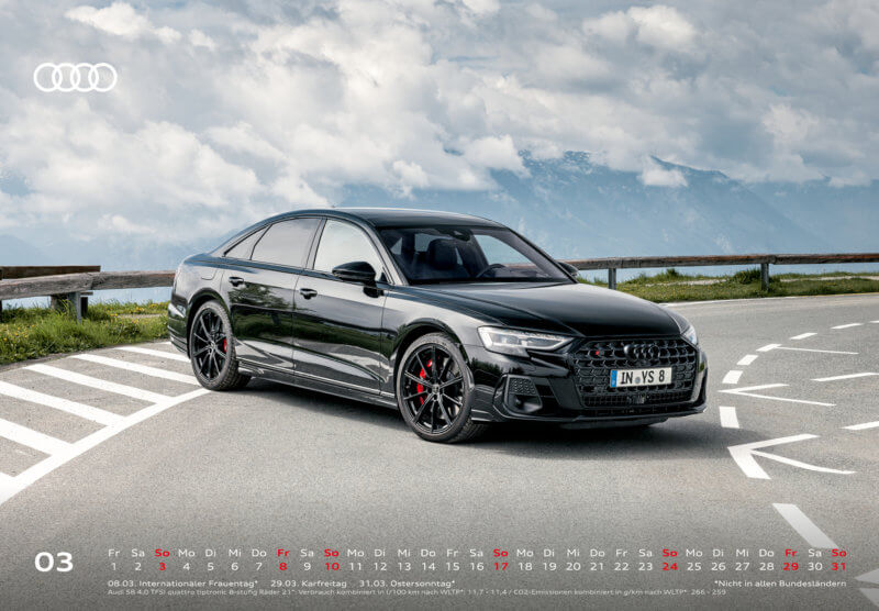 Audi Tischkalender 2024 DIN A5 März