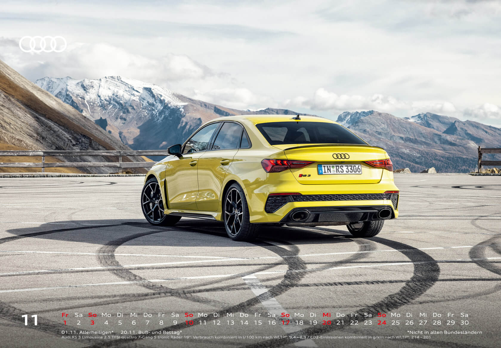 Audi Tischkalender 2024 DIN A5 November