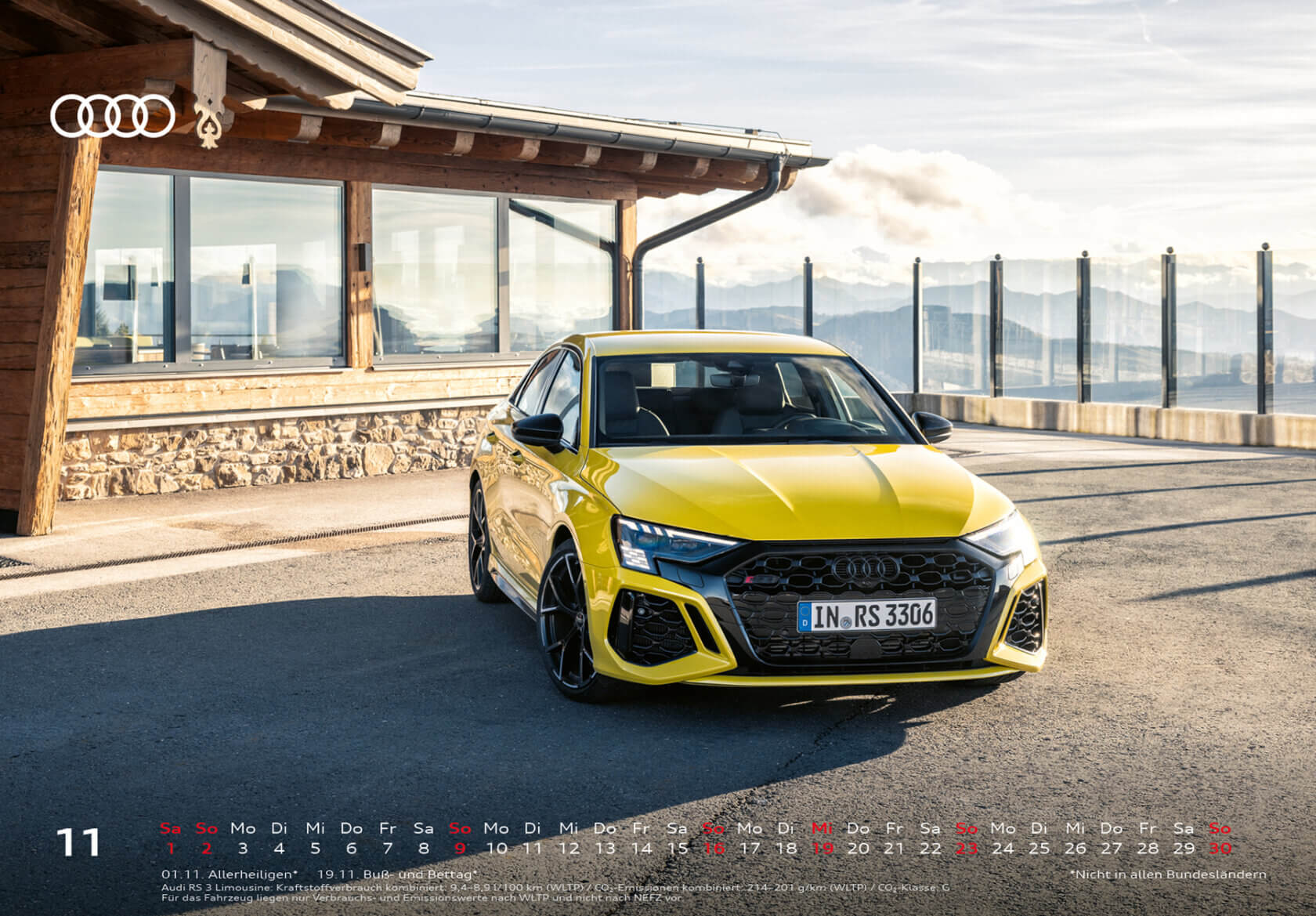 Audi Tischkalender 2025 - November