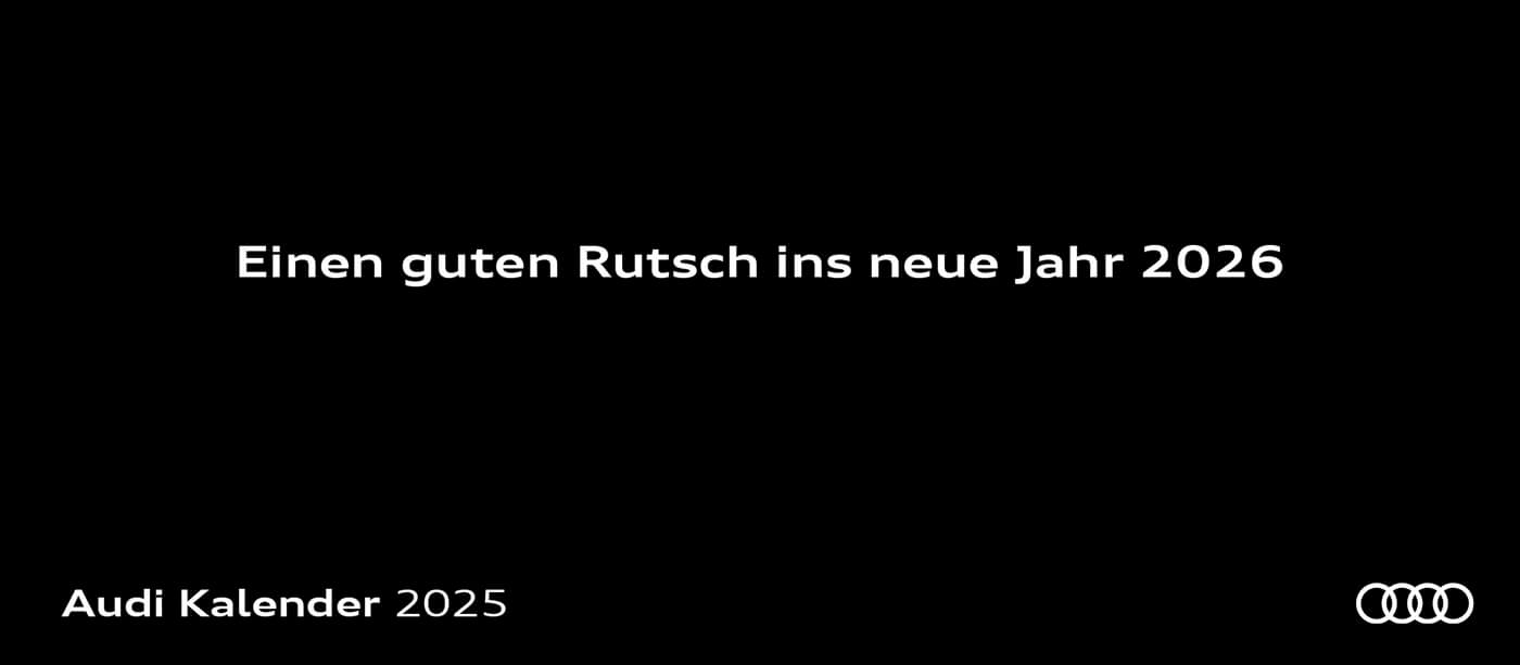 Audi Tischplaner 2025 - Rückseite