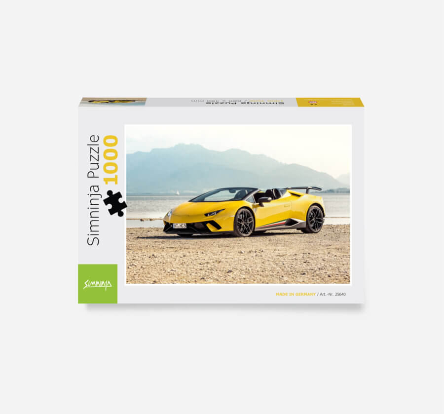 Puzzle 1000 Teile, Motiv: Italienischer Sportwagen Gelb